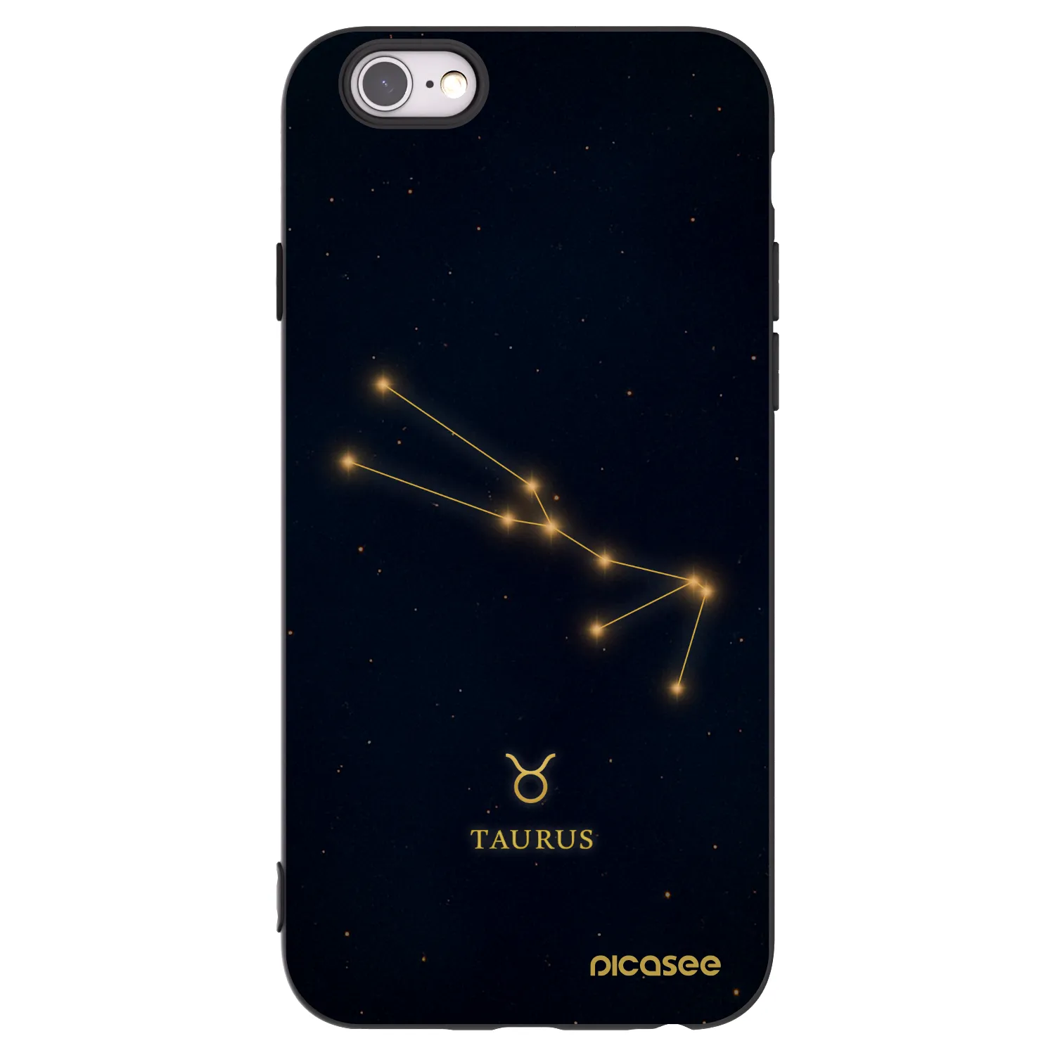 Picasee crna silikonska maskica za Apple iPhone 6/6S - TAURUS