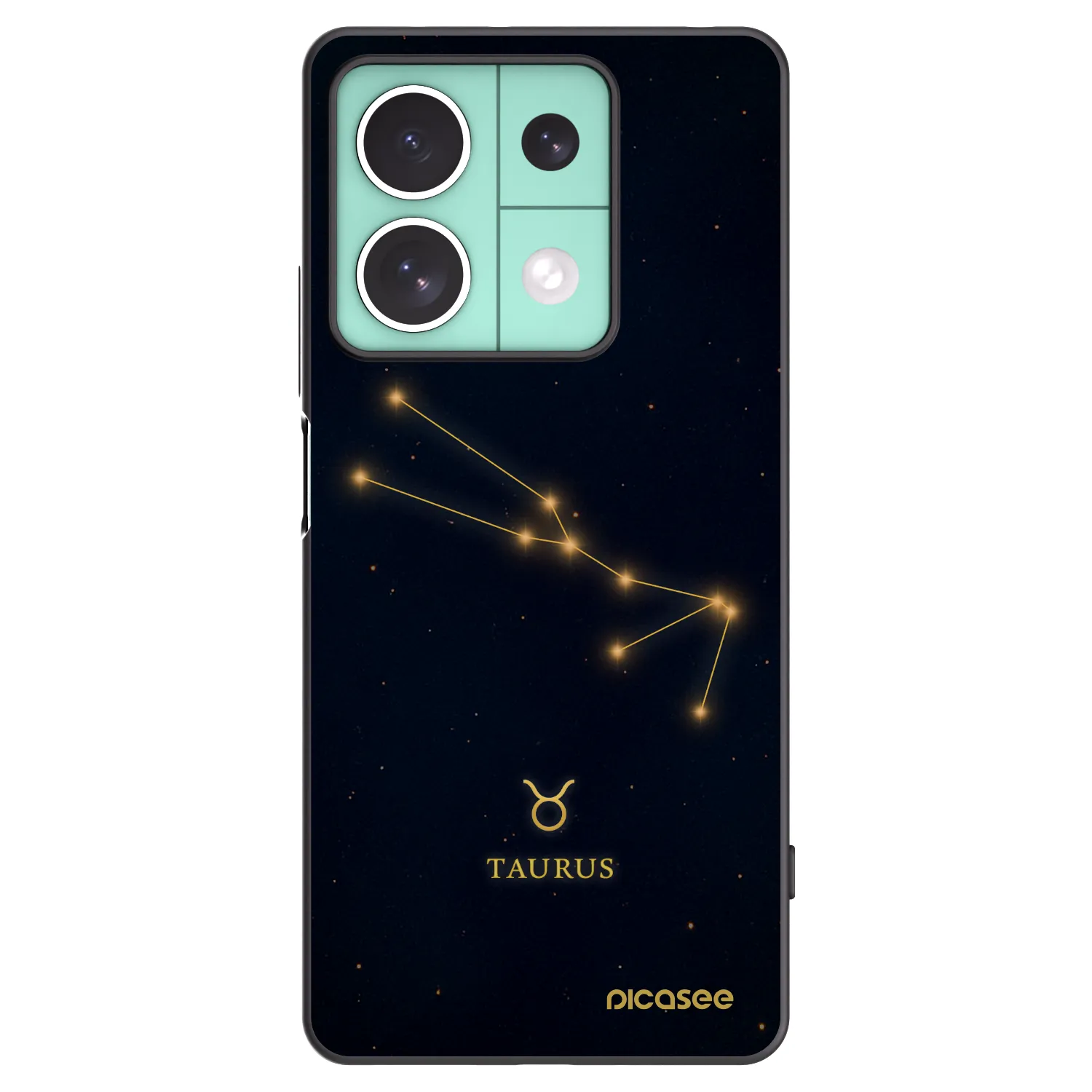 Picasee crna silikonska maskica za Xiaomi Redmi Note 13 5G - TAURUS