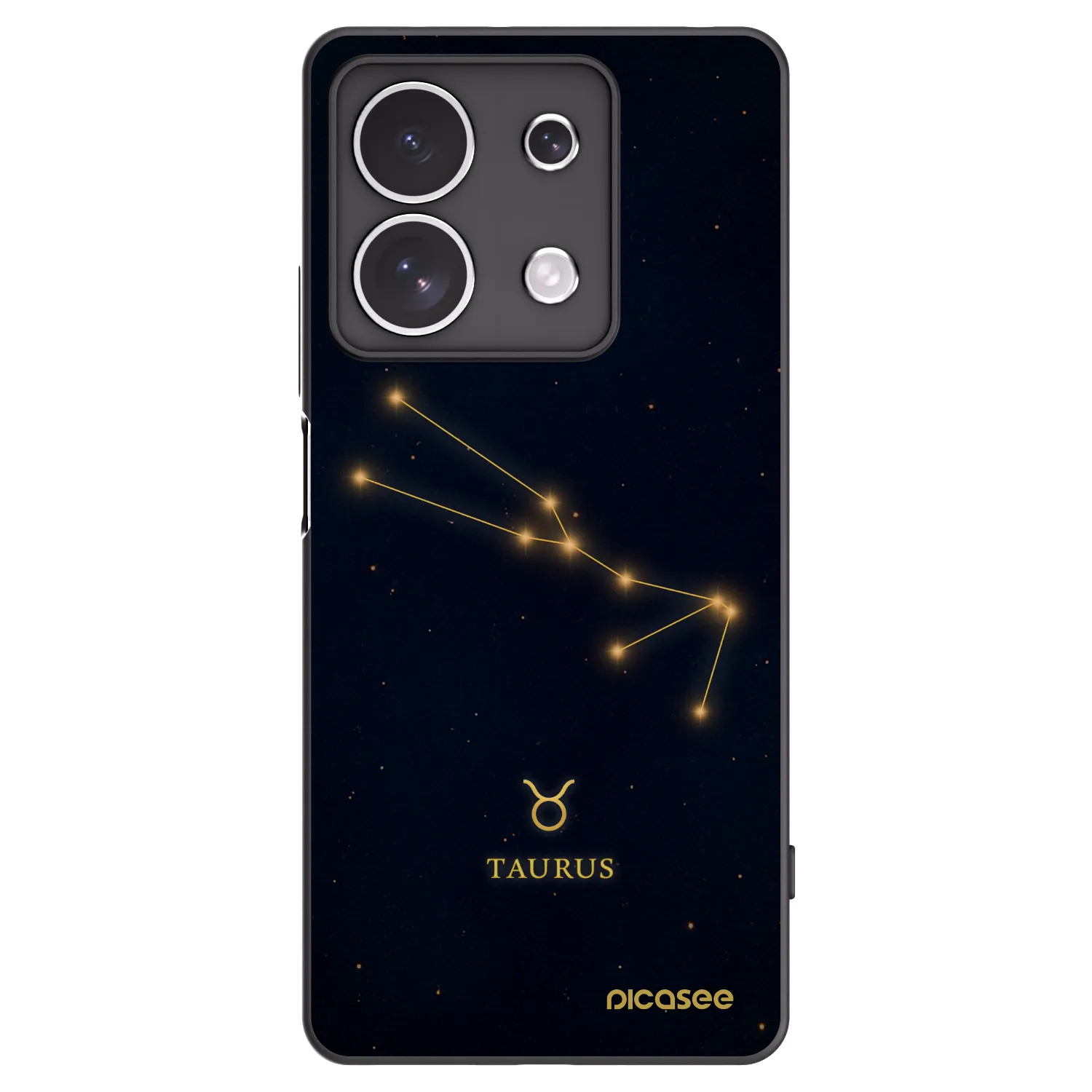 Picasee crna silikonska maskica za Xiaomi Redmi Note 13 4G - TAURUS