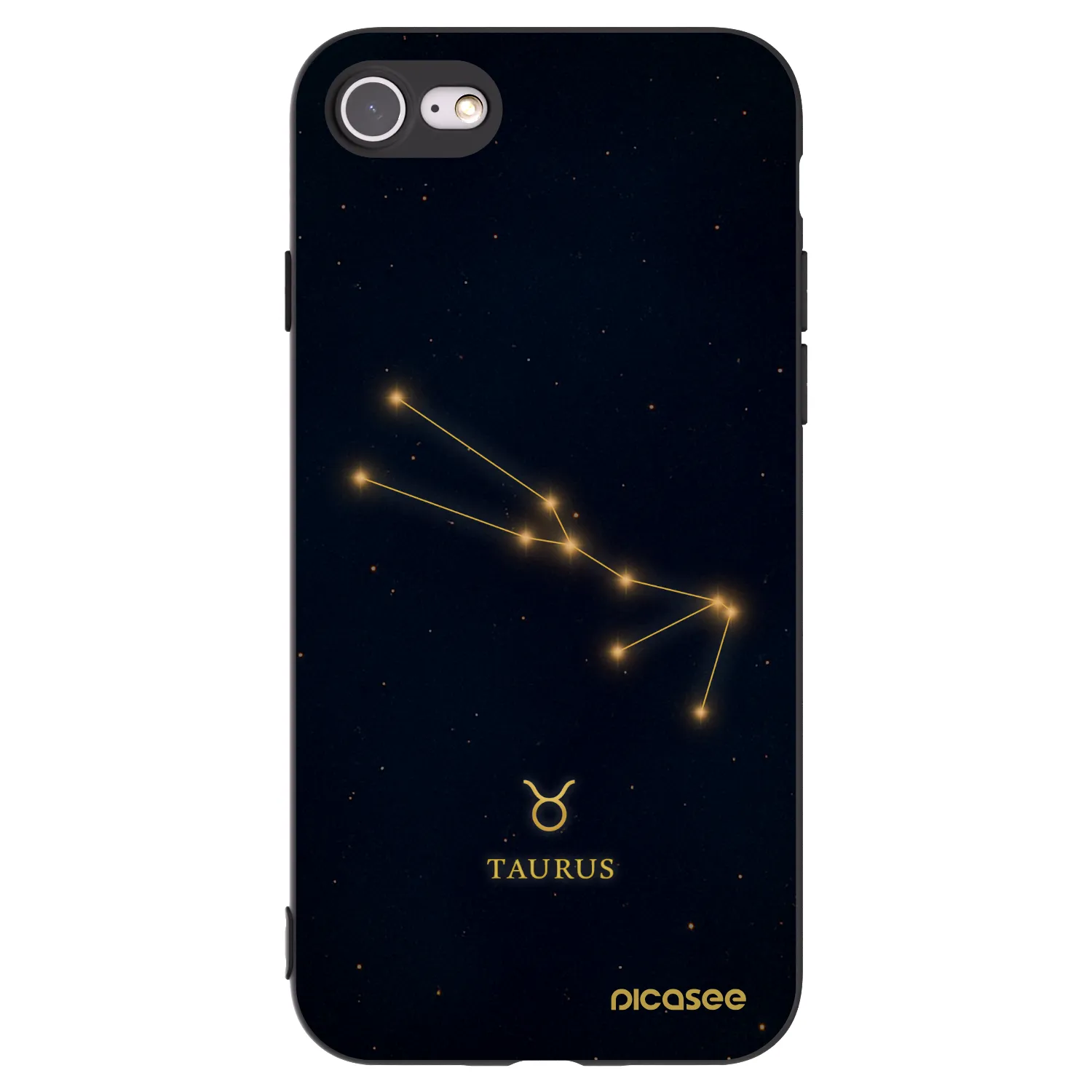 Picasee crna silikonska maskica za Apple iPhone 8 - TAURUS