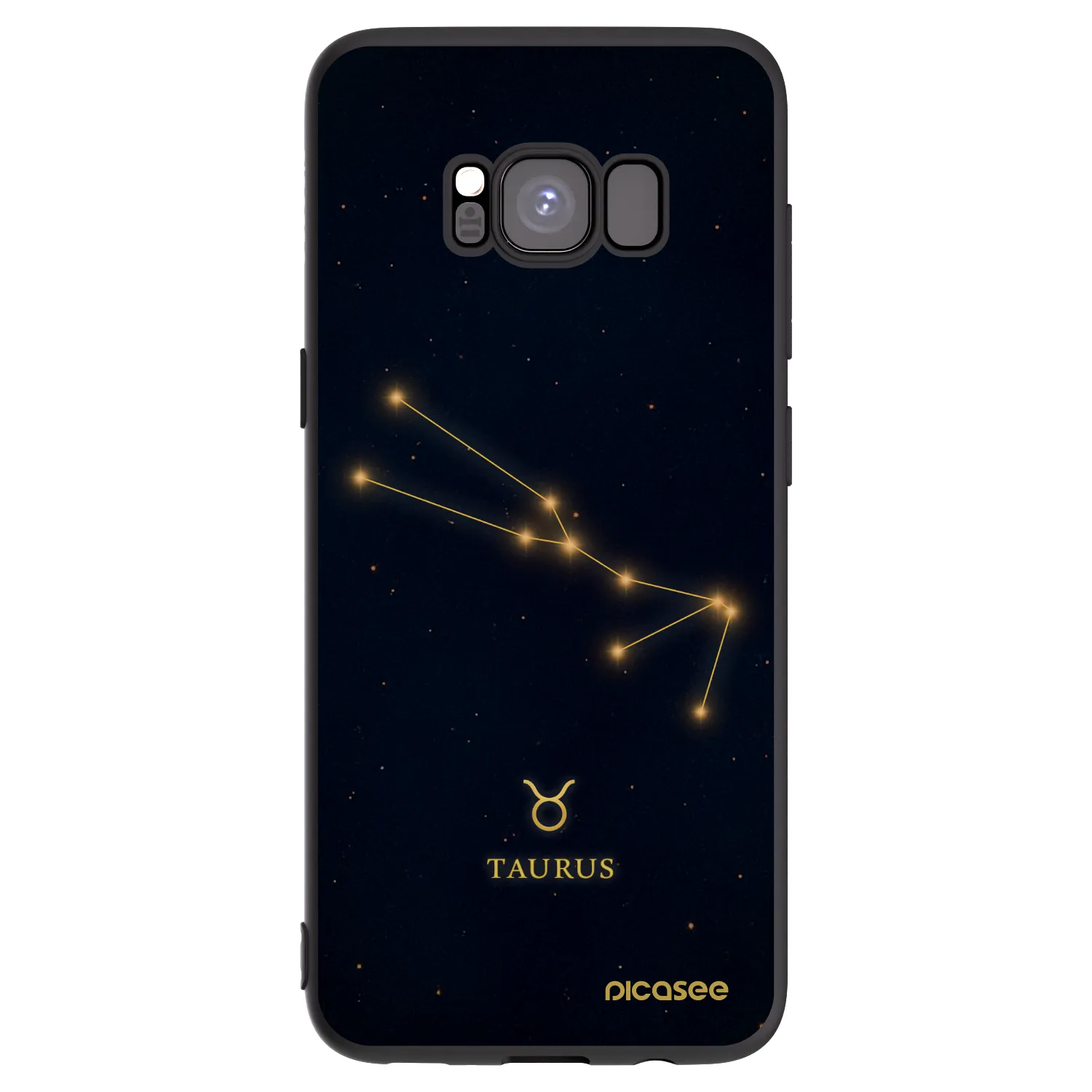 Picasee crna silikonska maskica za Samsung Galaxy S8 G950F - TAURUS