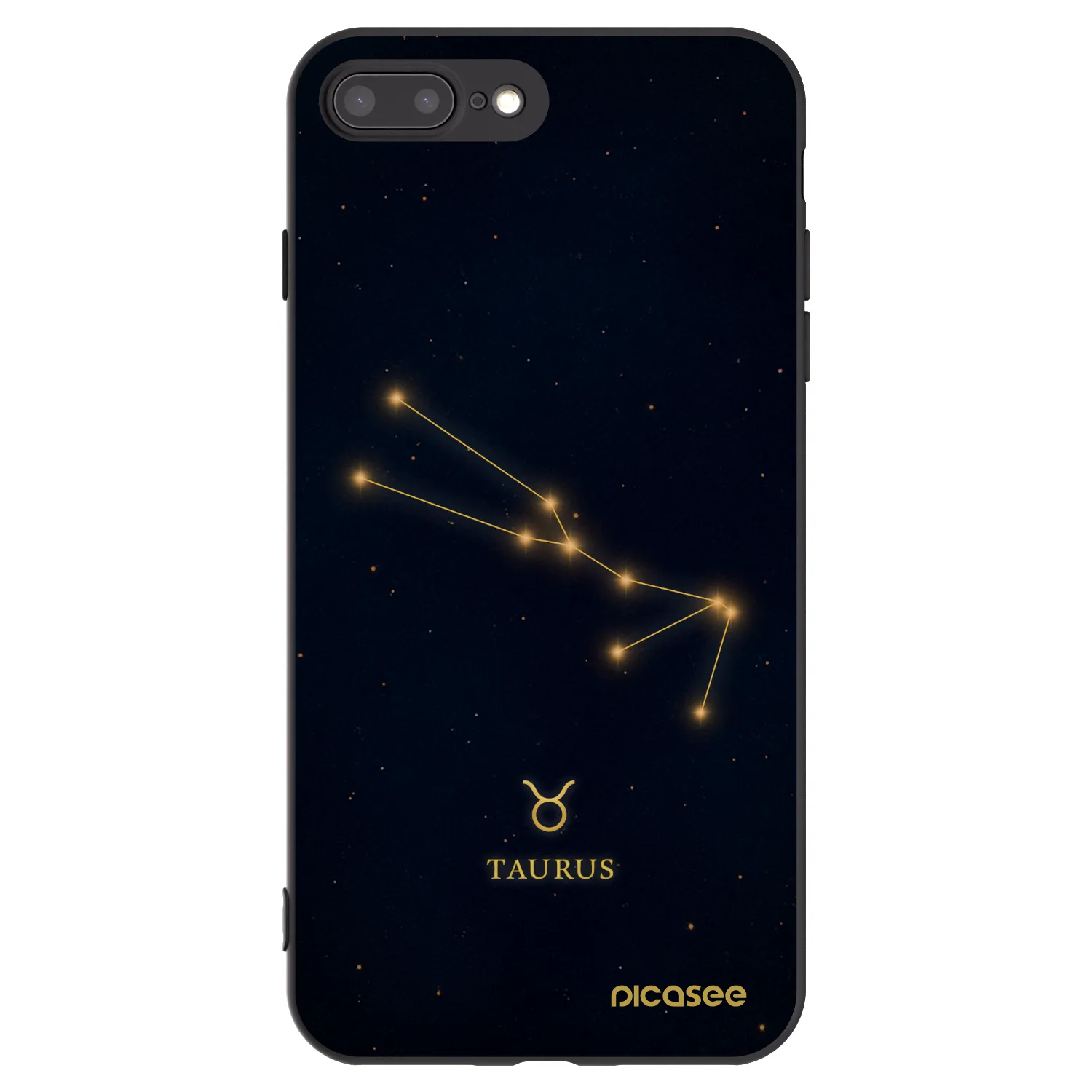 Picasee crna silikonska maskica za Apple iPhone 8 Plus - TAURUS