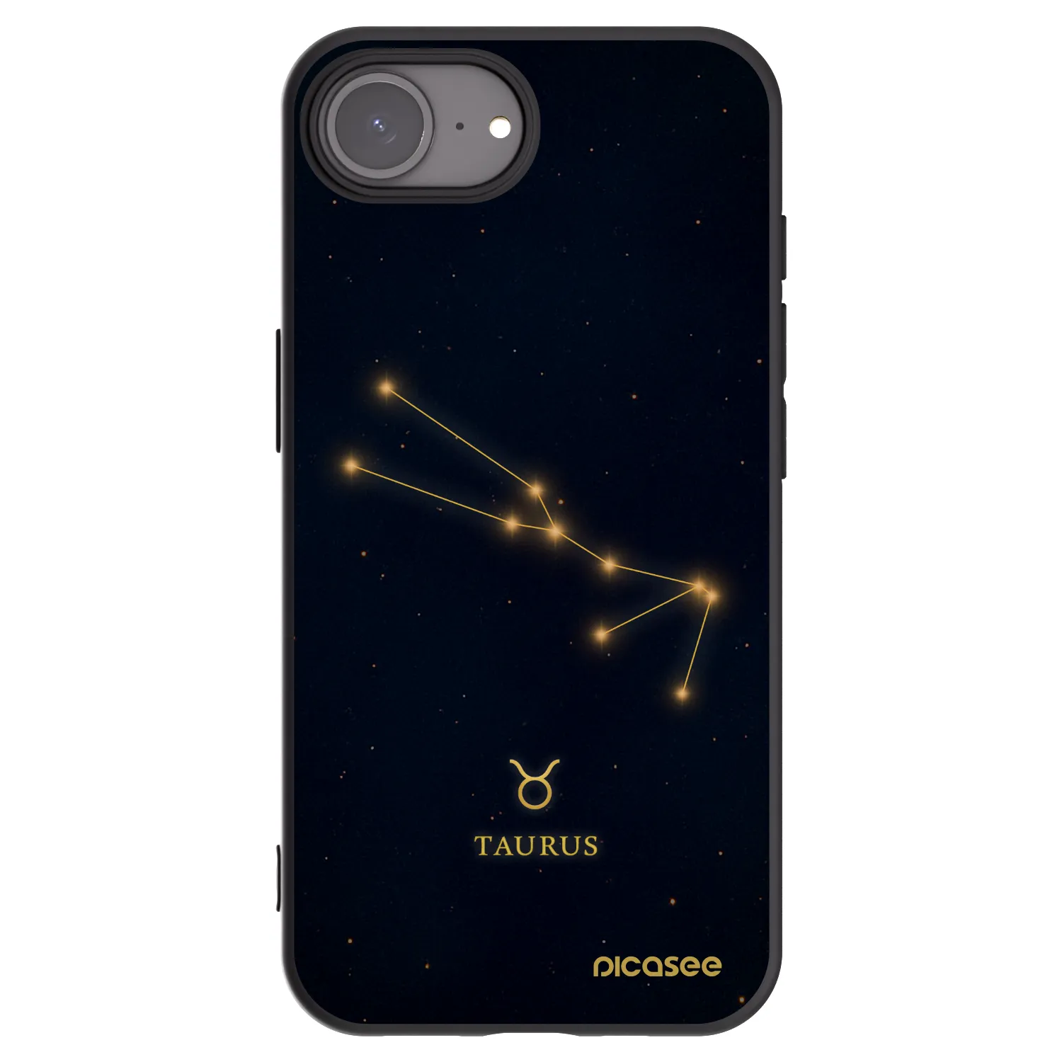 Picasee crna silikonska maskica za Apple iPhone 16e - TAURUS