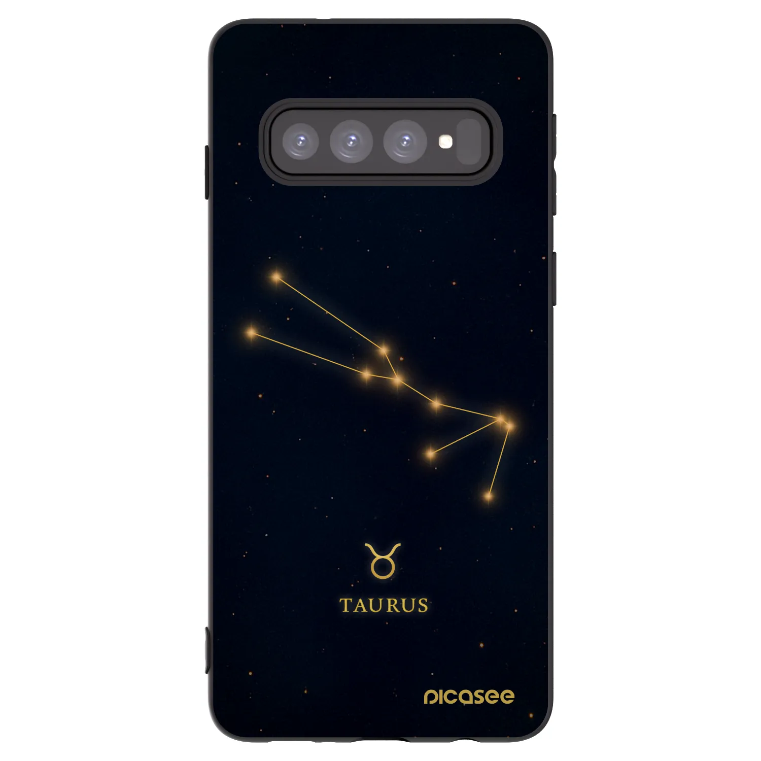 Picasee crna silikonska maskica za Samsung Galaxy S10 G973 - TAURUS