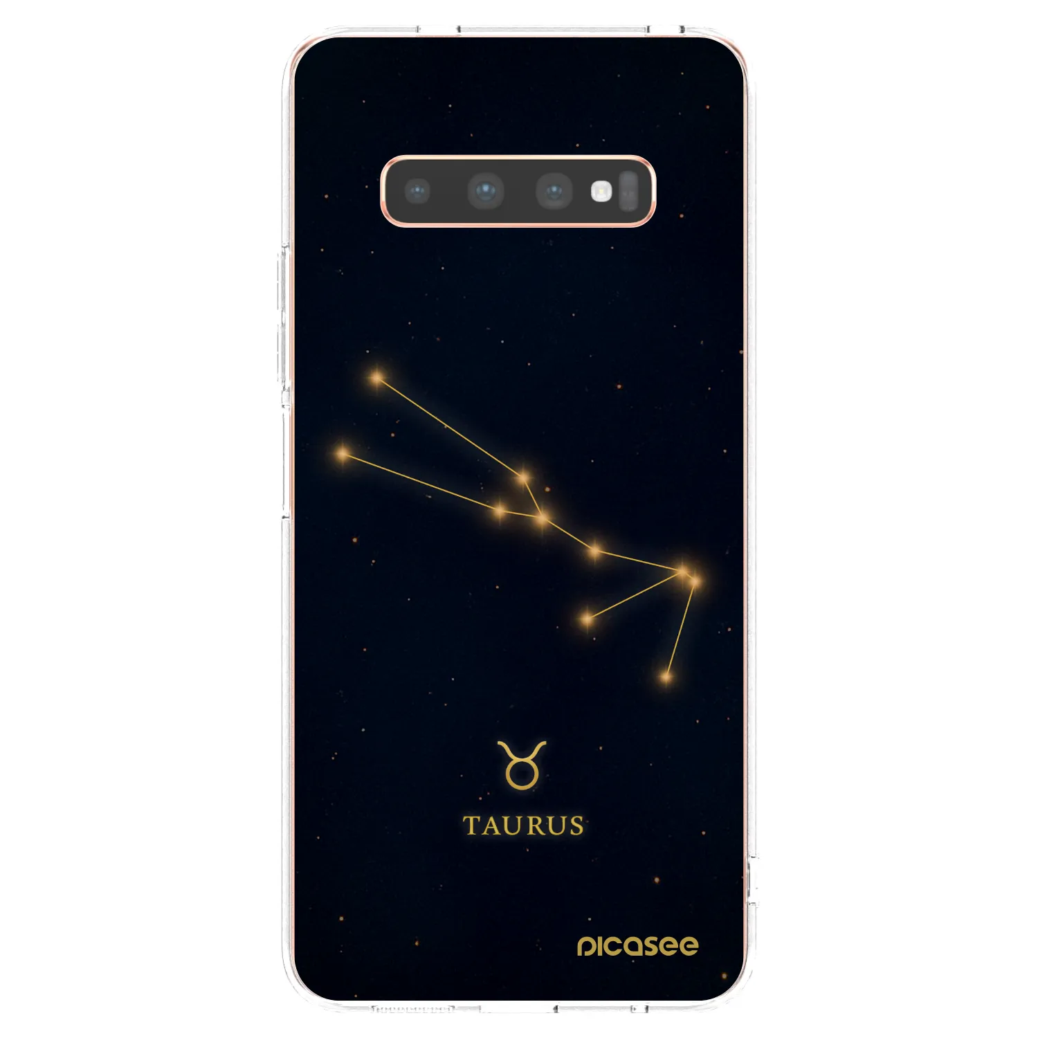 Picasee silikonska prozirna maskica za Samsung Galaxy S10 Plus G975 - TAURUS