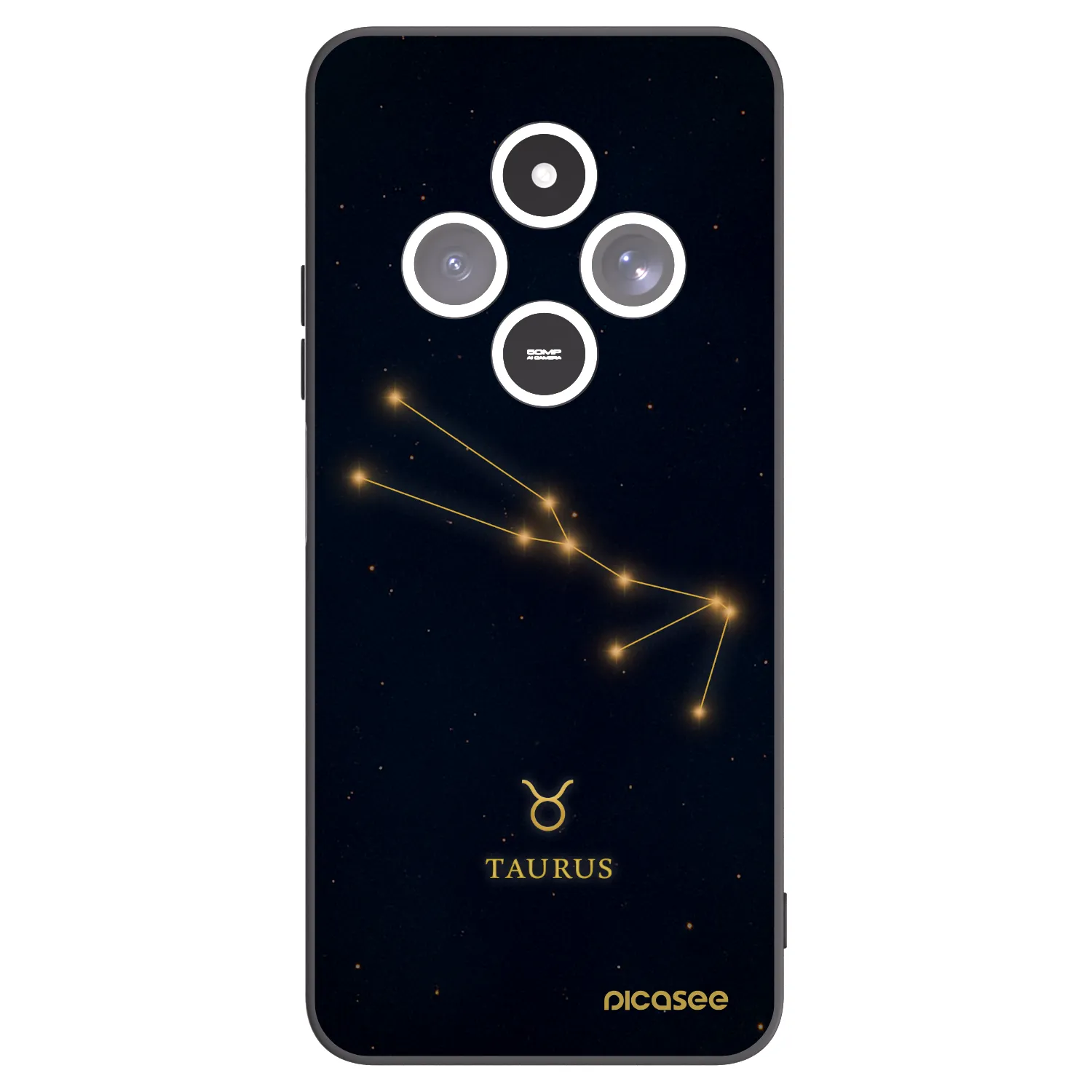 Picasee crna silikonska maskica za Xiaomi Redmi 14C - TAURUS