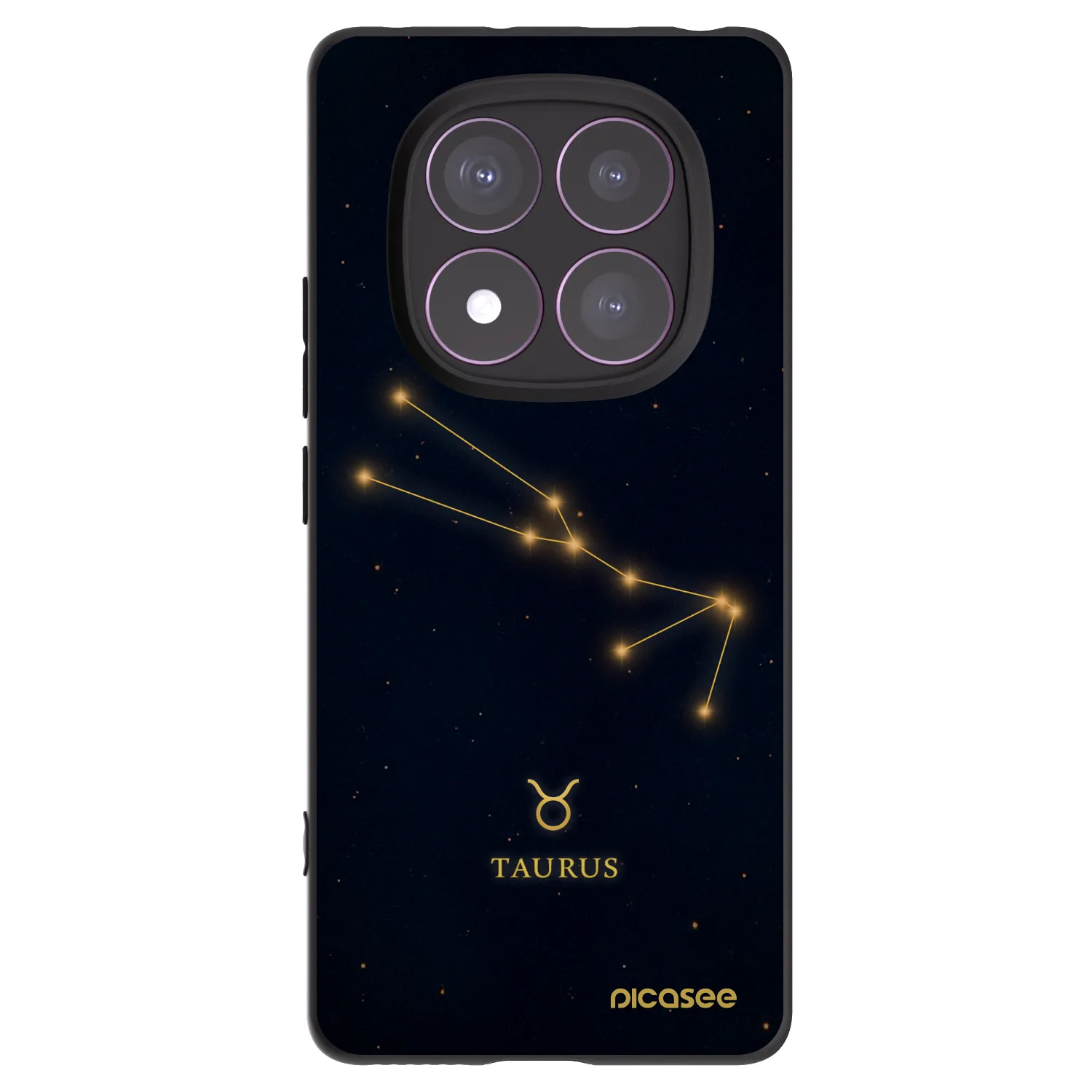 Picasee crna silikonska maskica za Xiaomi Redmi Note 14 Pro 4G - TAURUS