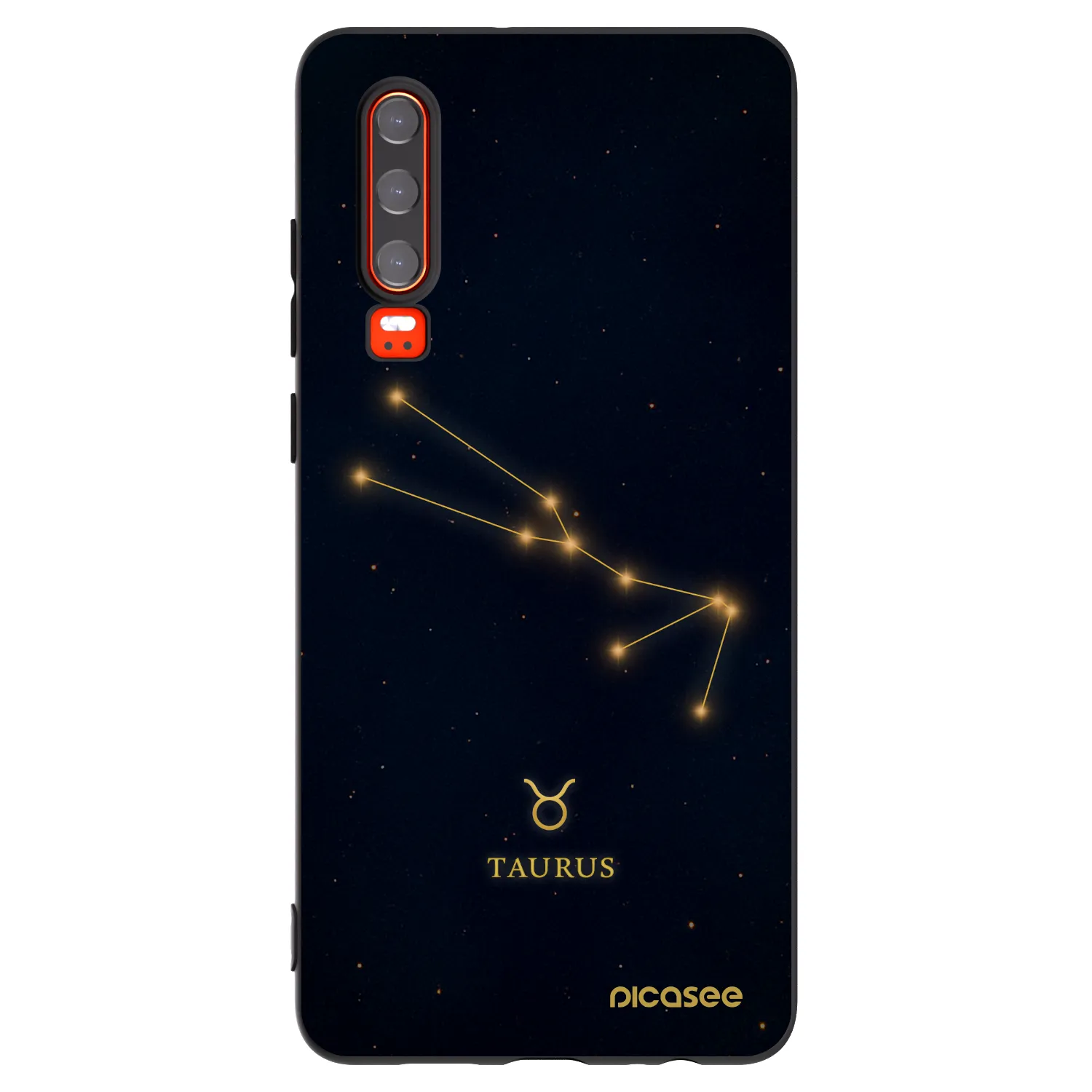 Picasee crna silikonska maskica za Huawei P30 - TAURUS