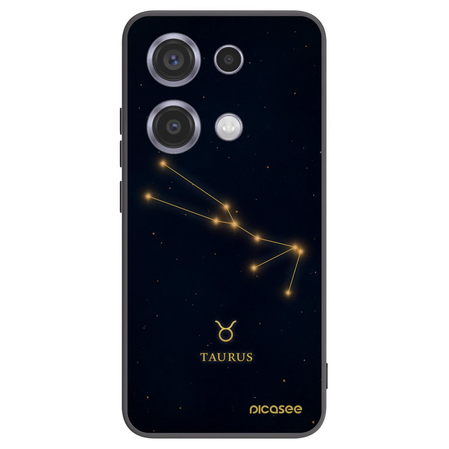 Picasee crna silikonska maskica za Xiaomi Redmi Note 14S - TAURUS