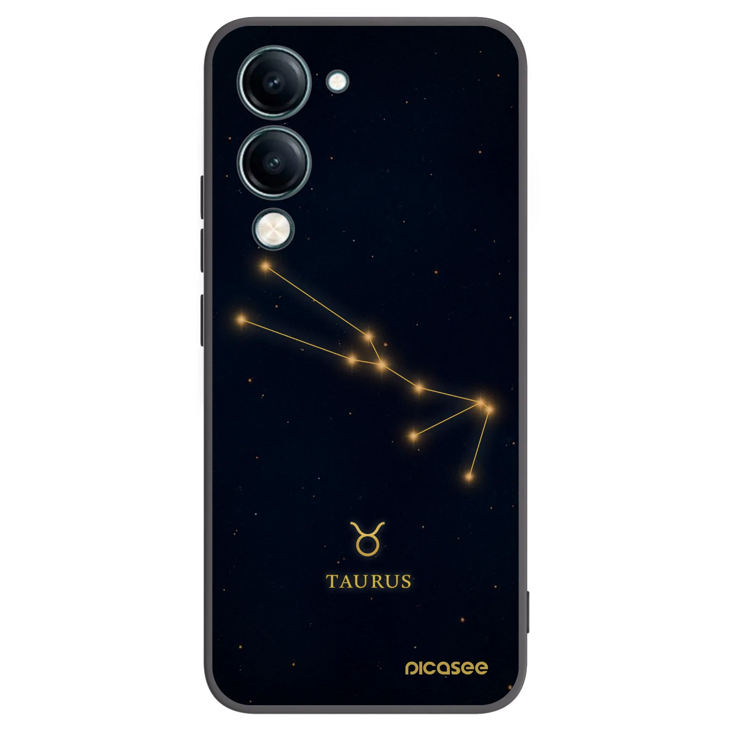 Picasee crna silikonska maskica za Vivo Y29s 5G - TAURUS
