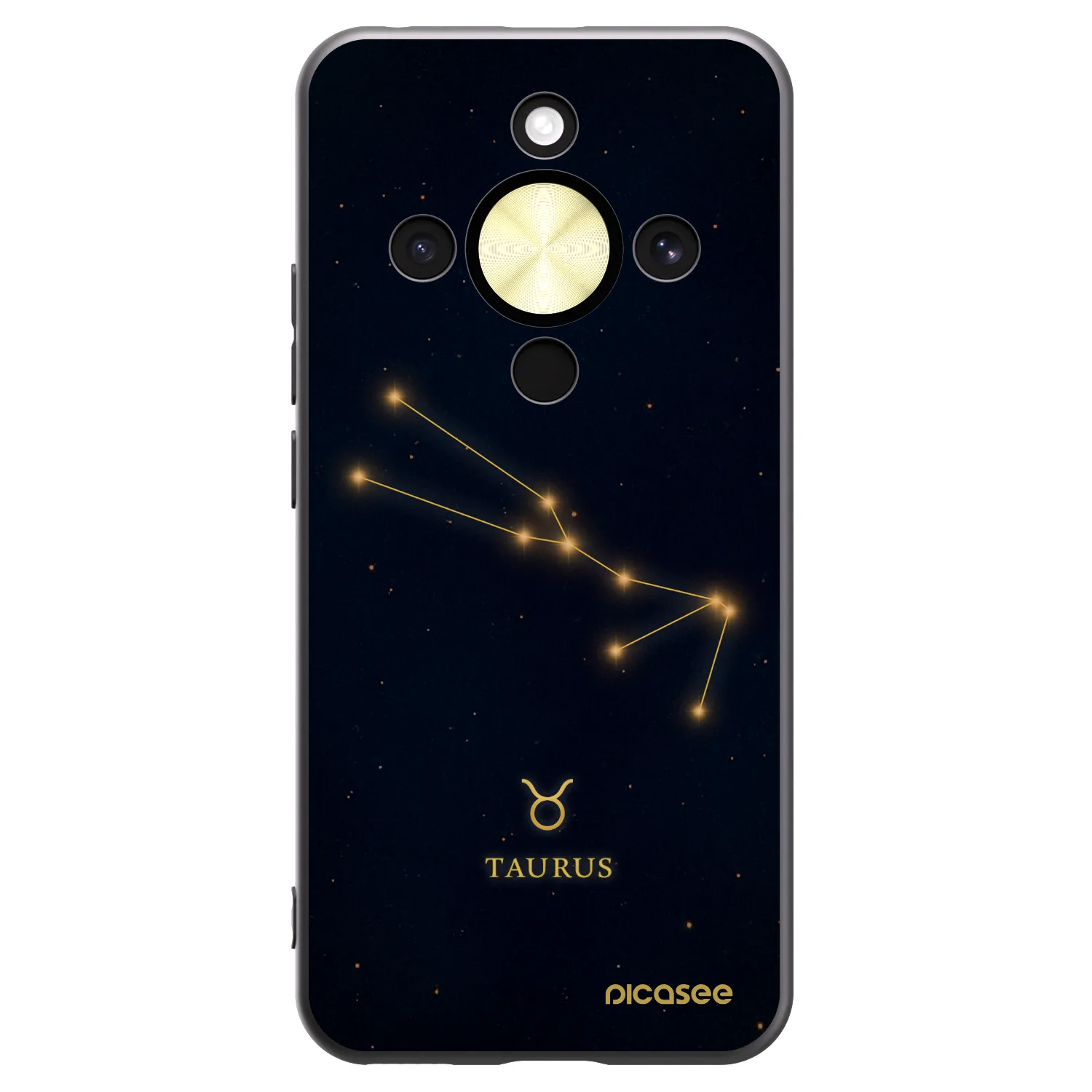 Picasee crna silikonska maskica za Honor Magic8 Lite 5G - TAURUS