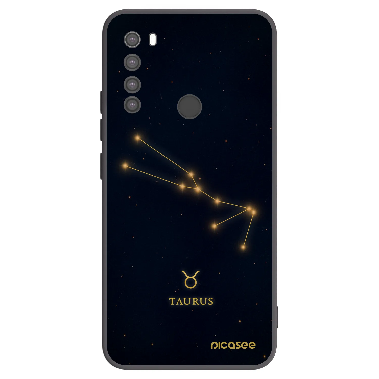 Picasee crna silikonska maskica za Xiaomi Redmi Note 8 - TAURUS