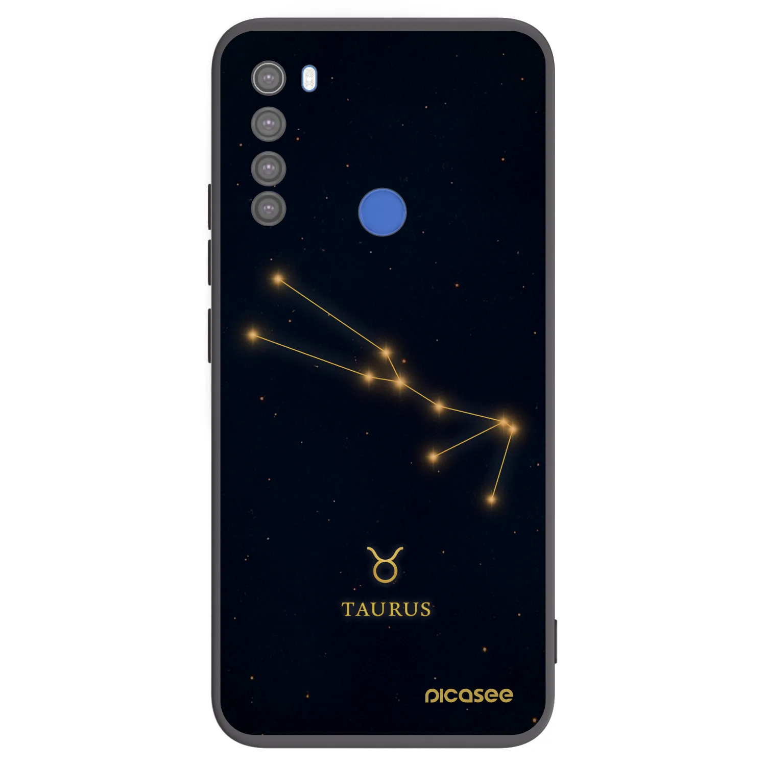 Picasee crna silikonska maskica za Xiaomi Redmi Note 8T - TAURUS