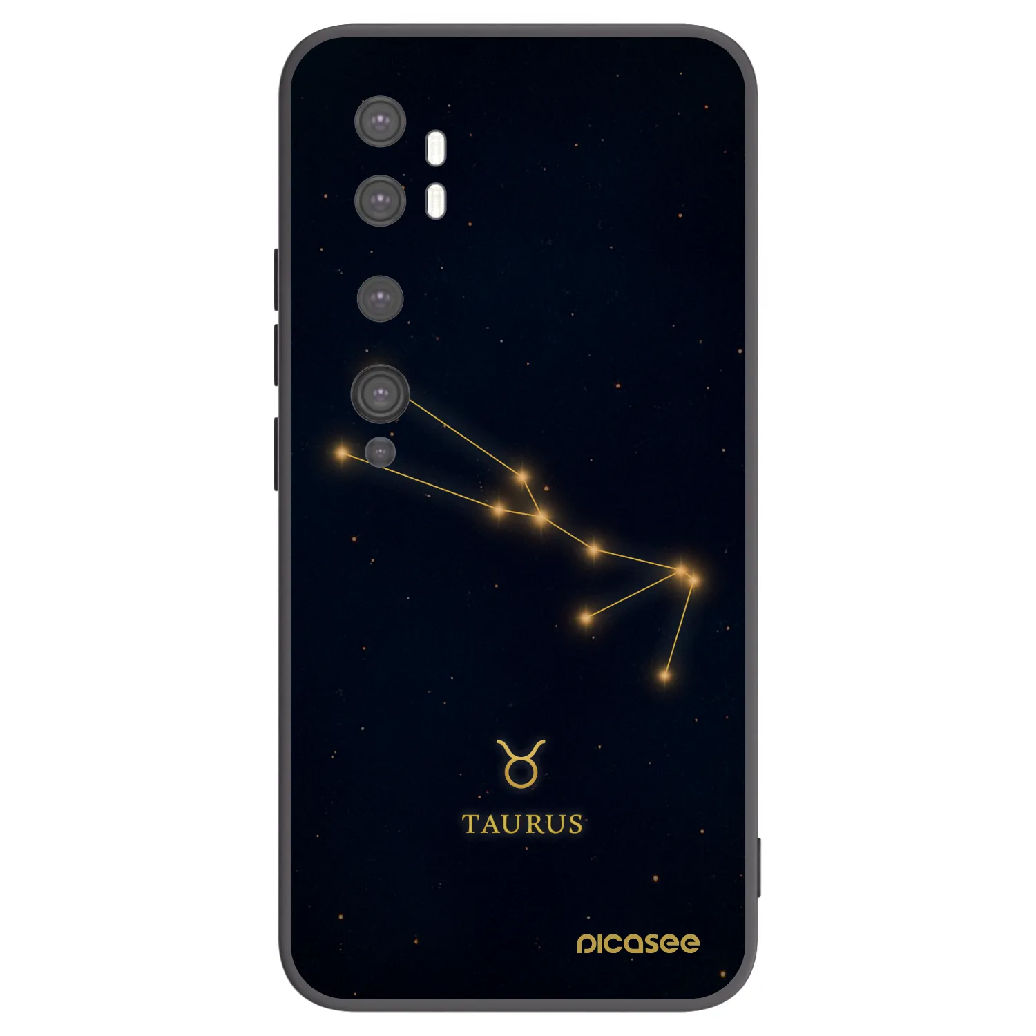 Picasee crna silikonska maskica za Xiaomi Mi Note 10 (Pro) - TAURUS