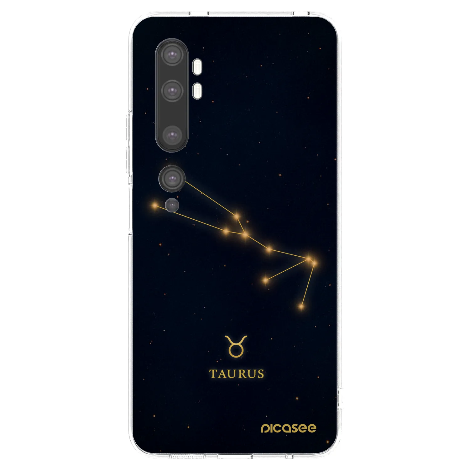 Picasee silikonska prozirna maskica za Xiaomi Mi Note 10 (Pro) - TAURUS