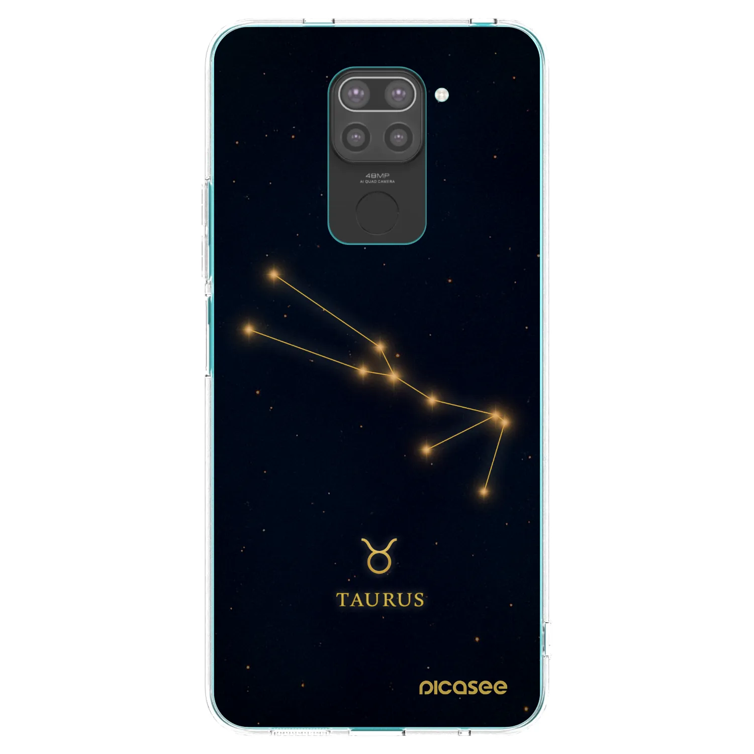 Picasee crna silikonska maskica za Xiaomi Redmi Note 9 - TAURUS
