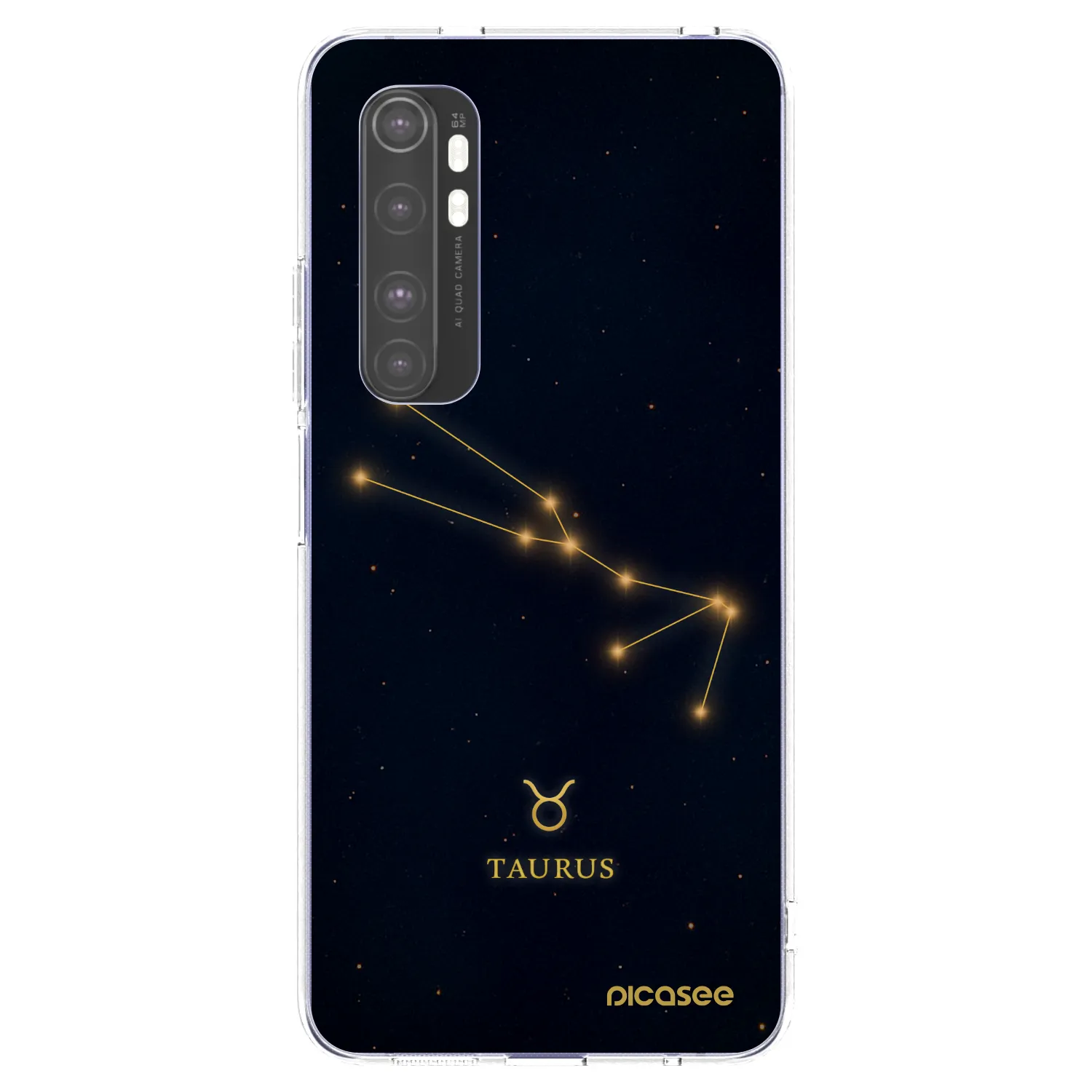 Picasee silikonska prozirna maskica za Xiaomi Mi Note 10 Lite - TAURUS
