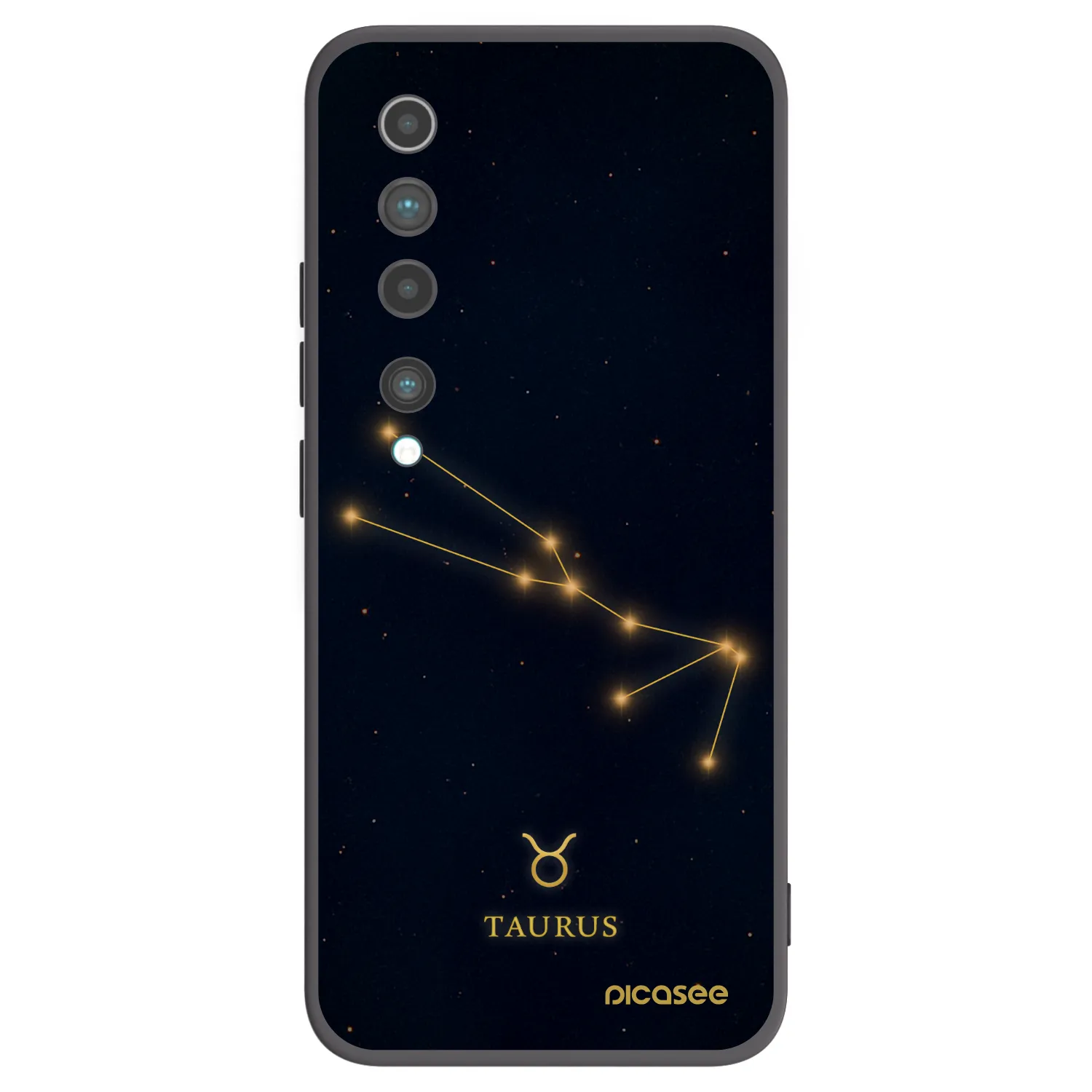 Picasee crna silikonska maskica za Xiaomi Mi 10 - TAURUS