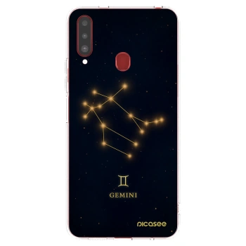 Picasee silikonska prozirna maskica za Samsung Galaxy A20s - GEMINI