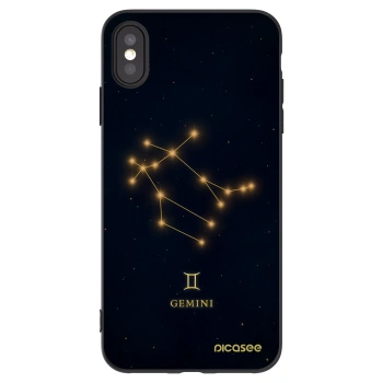 Picasee crna silikonska maskica za Apple iPhone XS Max - GEMINI
