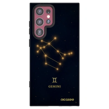 Picasee crna silikonska maskica za Samsung Galaxy S22 Ultra 5G - GEMINI