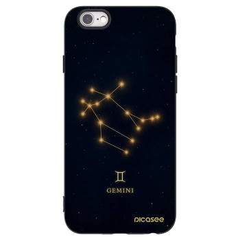 Picasee crna silikonska maskica za Apple iPhone 6/6S - GEMINI
