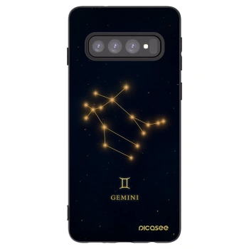Picasee crna silikonska maskica za Samsung Galaxy S10 G973 - GEMINI