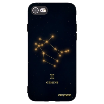 Picasee crna silikonska maskica za Apple iPhone SE 2020 - GEMINI