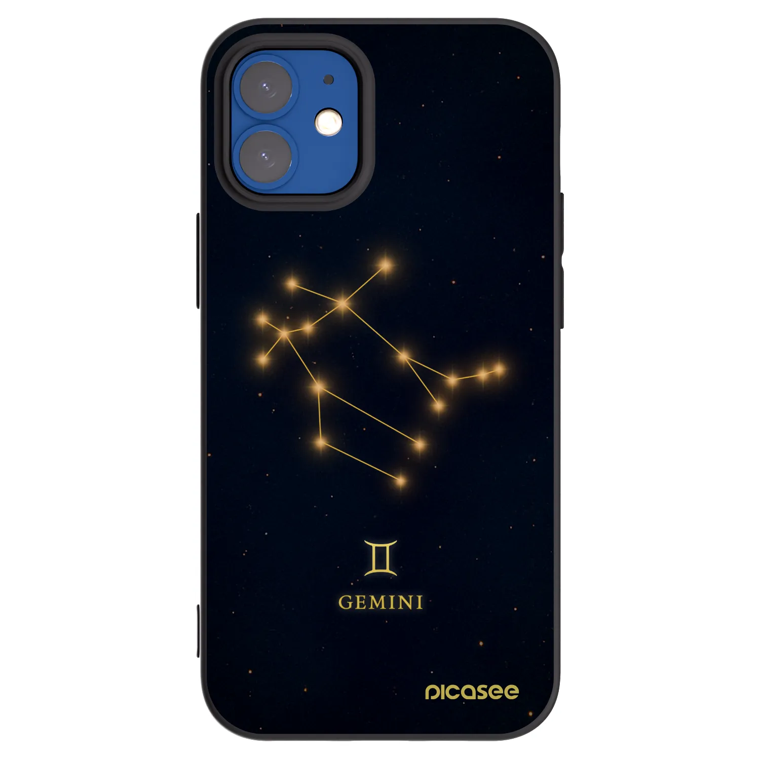 Picasee crna silikonska maskica za Apple iPhone 12 mini - GEMINI