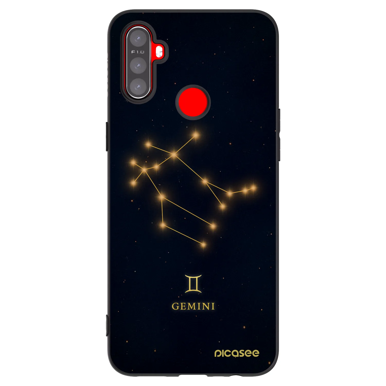 Picasee crna silikonska maskica za Realme C3 - GEMINI