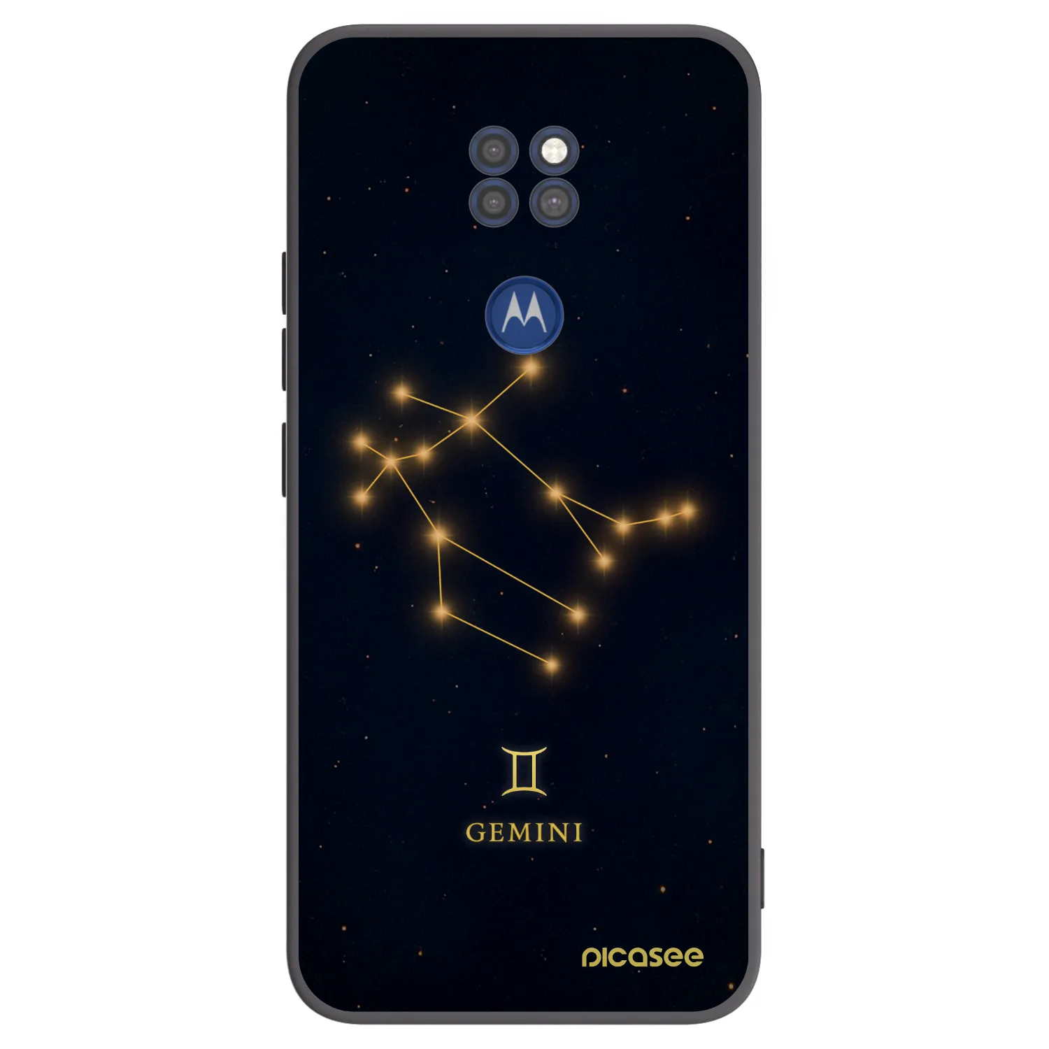 Picasee crna silikonska maskica za Motorola Moto G9 Play - GEMINI