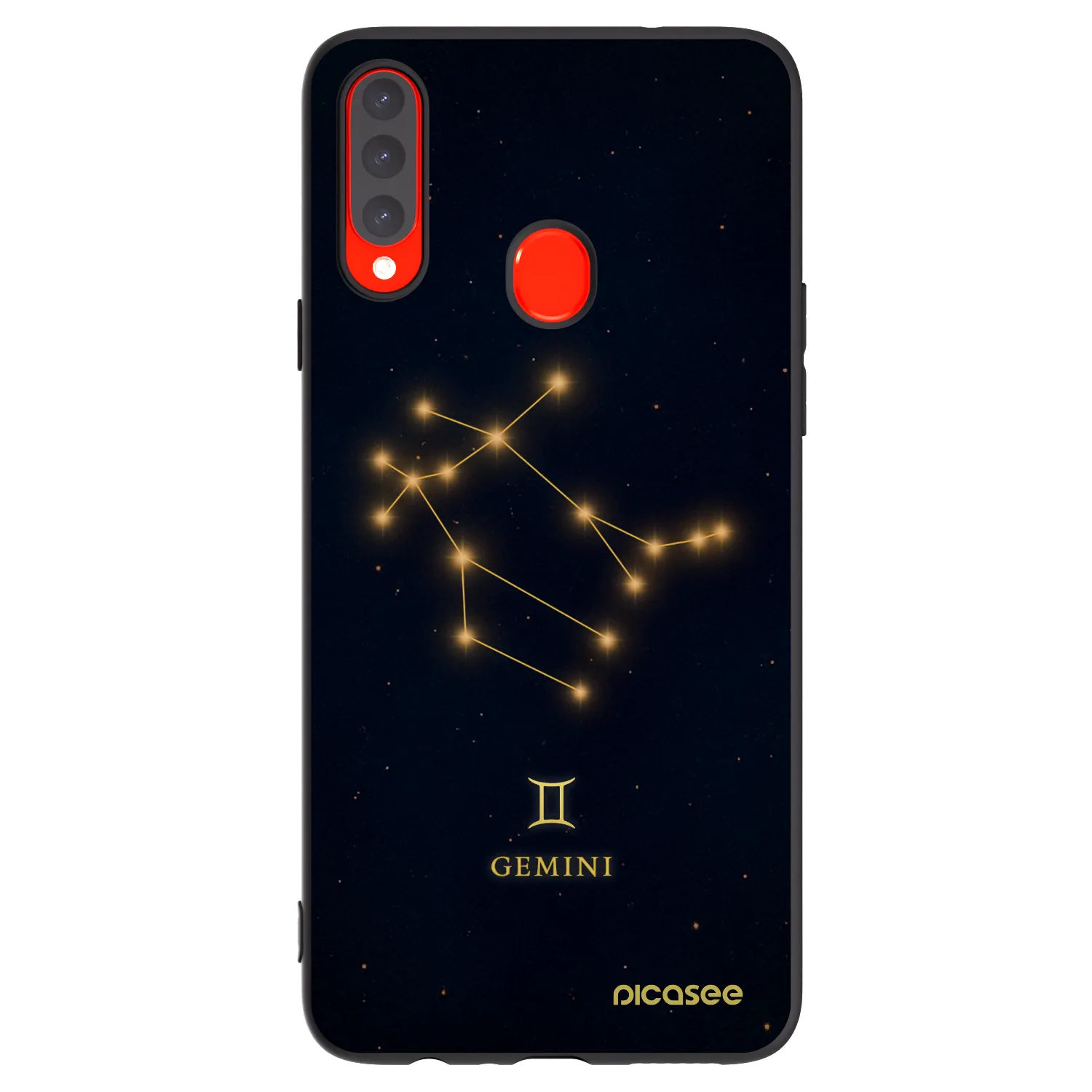 Picasee crna silikonska maskica za Samsung Galaxy A20s - GEMINI