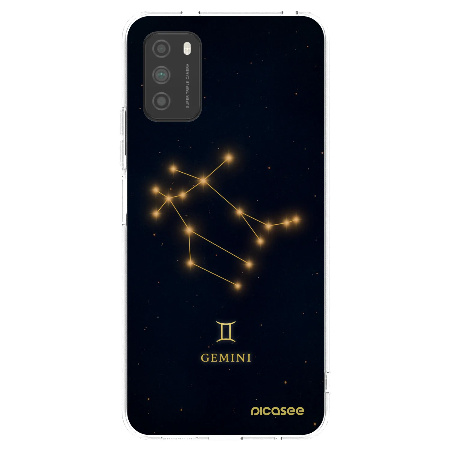 Picasee silikonska prozirna maskica za Xiaomi Poco M3 - GEMINI