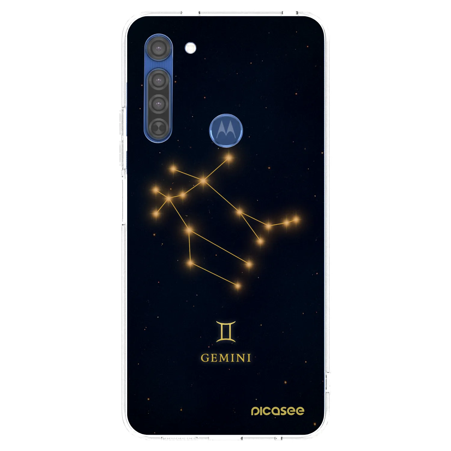Picasee silikonska prozirna maskica za Motorola Moto G8 - GEMINI