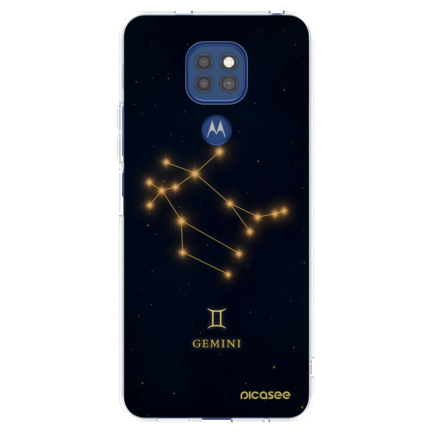 Picasee silikonska prozirna maskica za Motorola Moto G9 Play - GEMINI