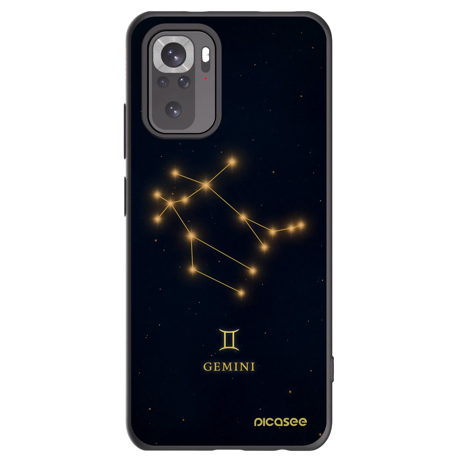 Picasee crna silikonska maskica za Xiaomi Redmi Note 10S - GEMINI