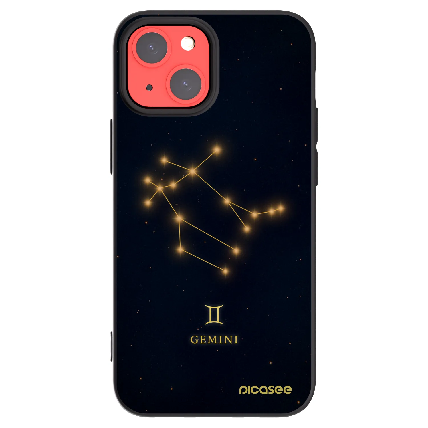 Picasee crna silikonska maskica za Apple iPhone 13 mini - GEMINI