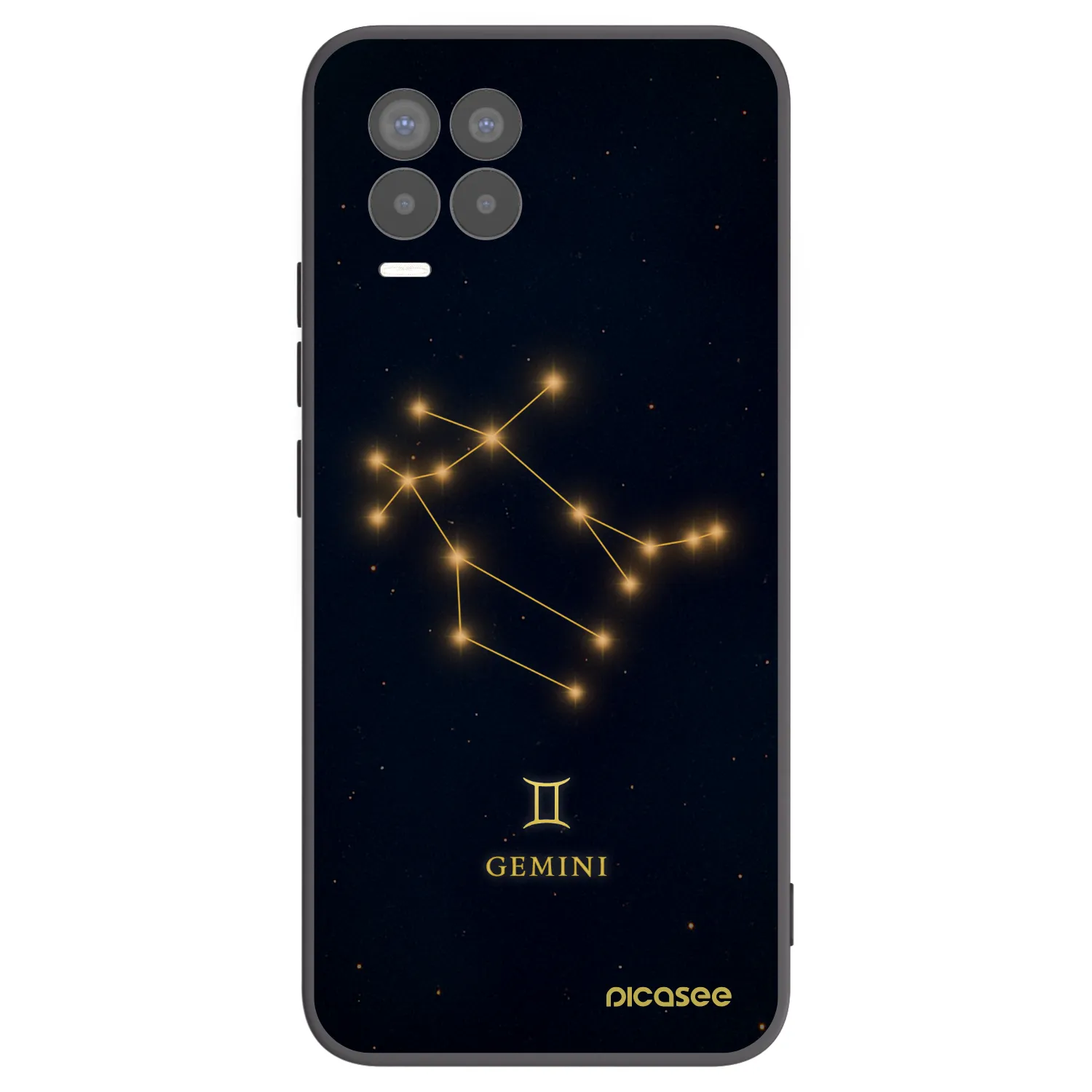 Picasee crna silikonska maskica za Realme 8 4G - GEMINI