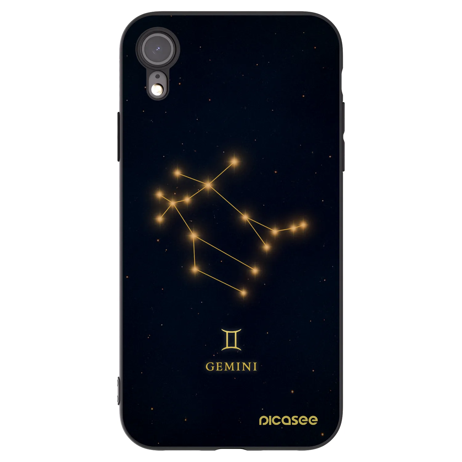 Picasee crna silikonska maskica za Apple iPhone XR - GEMINI