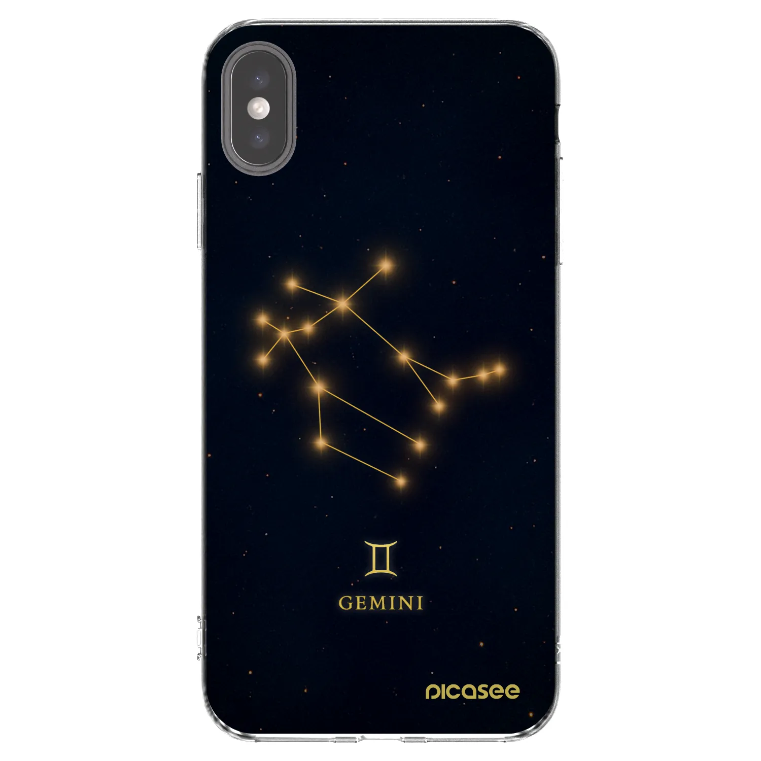 Picasee silikonska prozirna maskica za Apple iPhone XS Max - GEMINI
