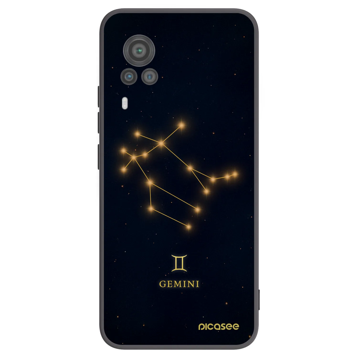 Picasee crna silikonska maskica za Vivo X60 Pro 5G - GEMINI