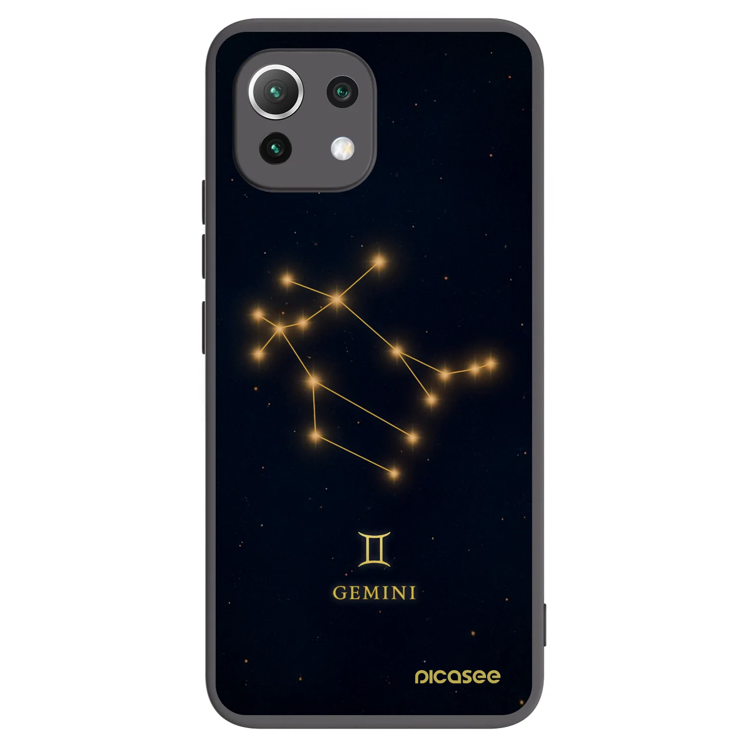 Picasee crna silikonska maskica za Xiaomi 11 Lite 5G NE - GEMINI