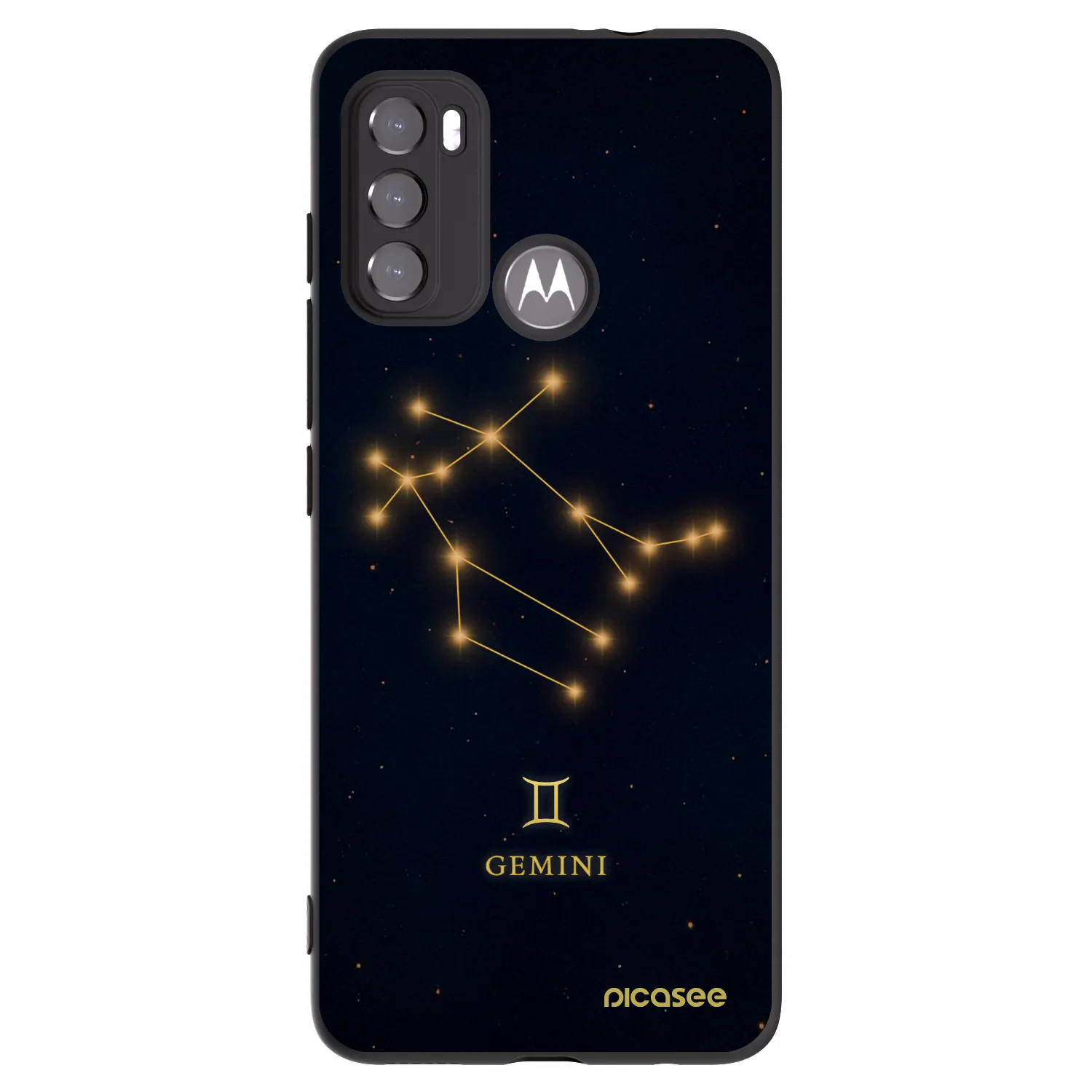 Picasee crna silikonska maskica za Motorola Moto G60 - GEMINI