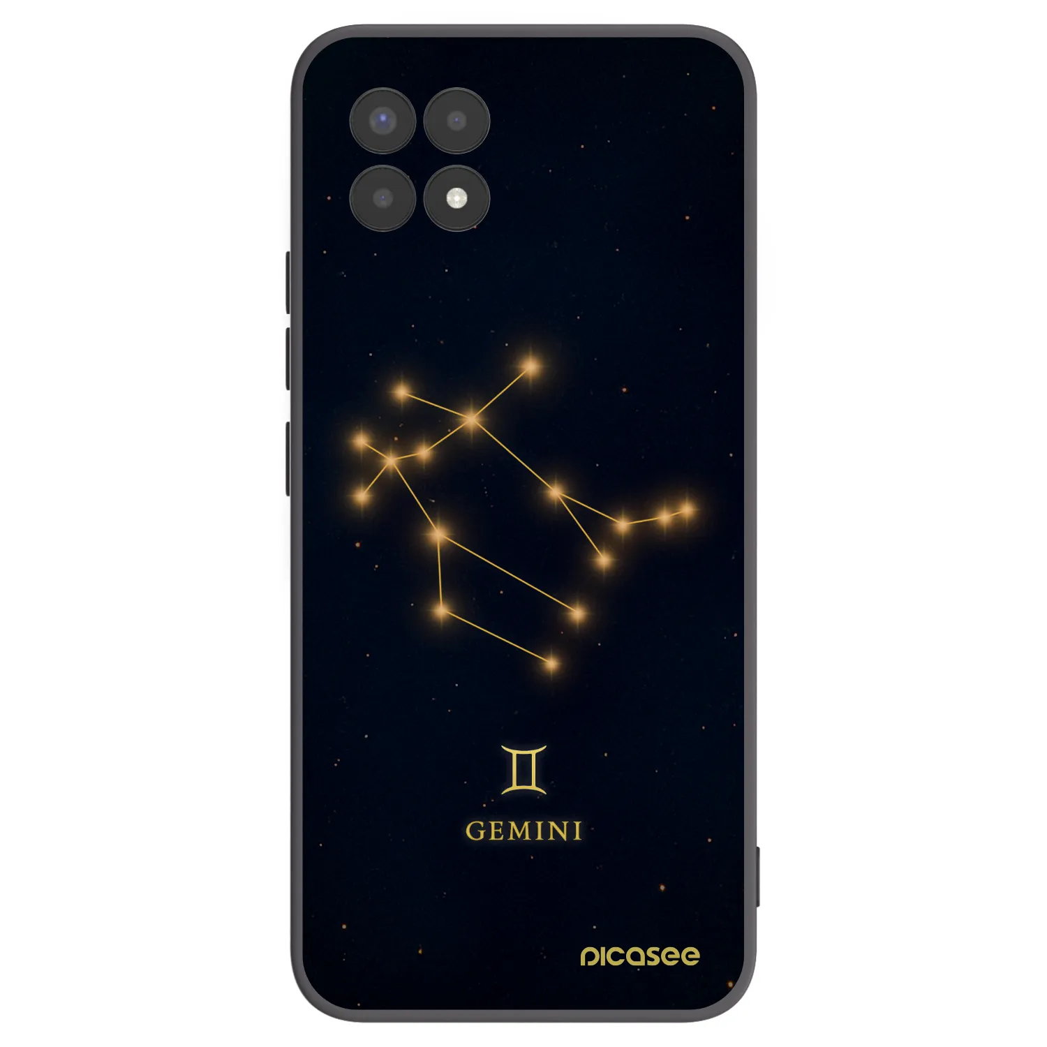 Picasee crna silikonska maskica za Realme 8i - GEMINI