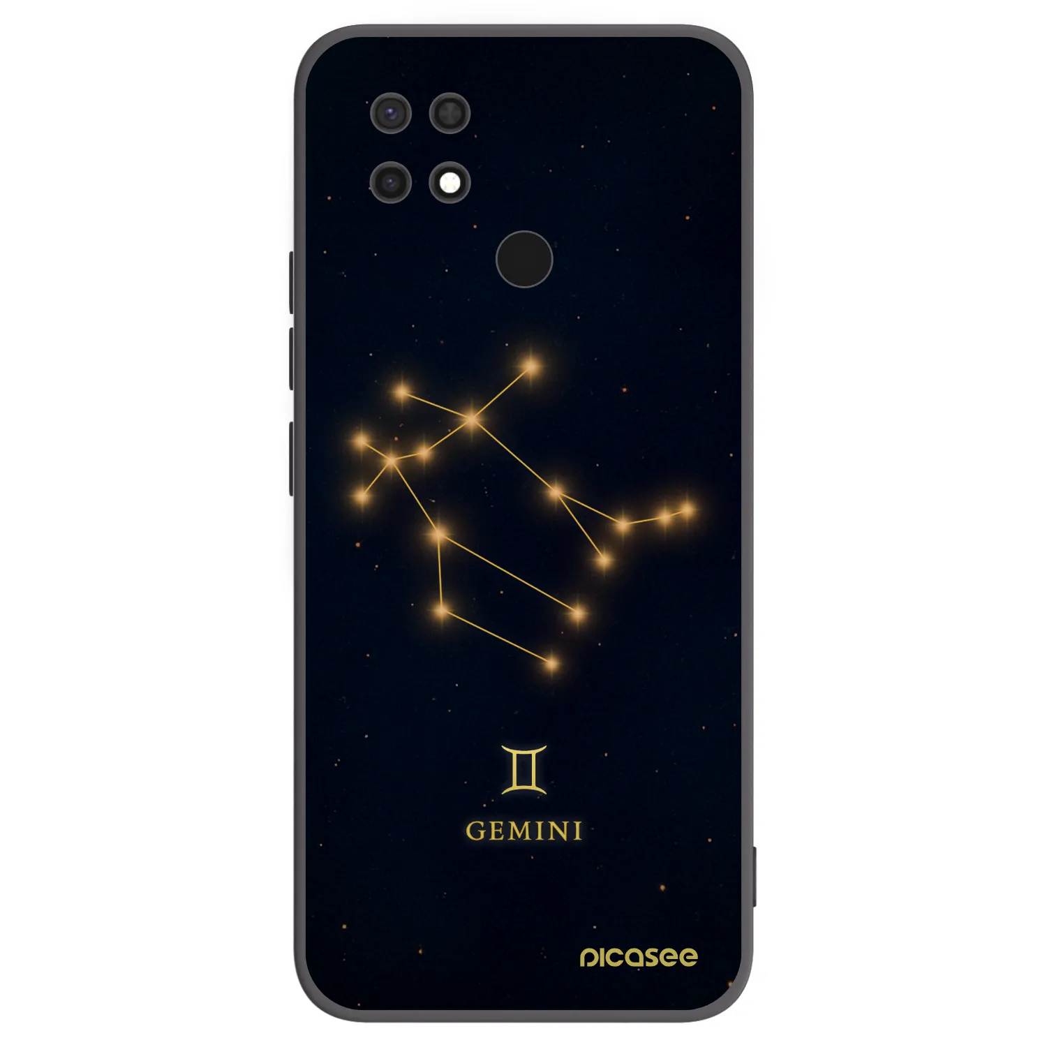Picasee crna silikonska maskica za Xiaomi Redmi 10C - GEMINI