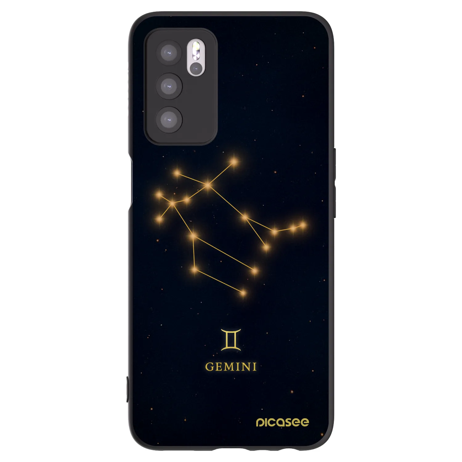 Picasee crna silikonska maskica za OPPO A16s - GEMINI