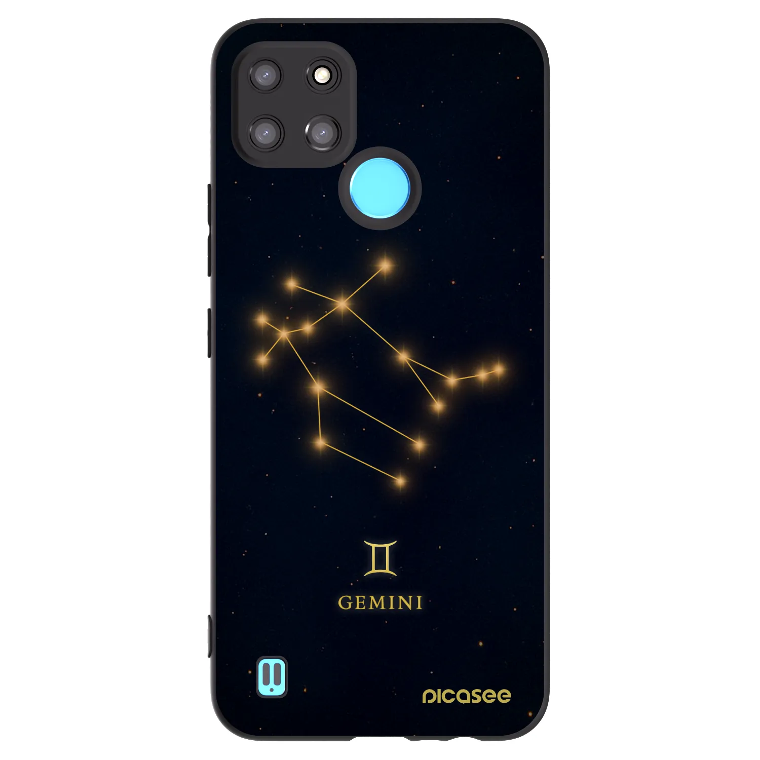 Picasee crna silikonska maskica za Realme C21Y - GEMINI