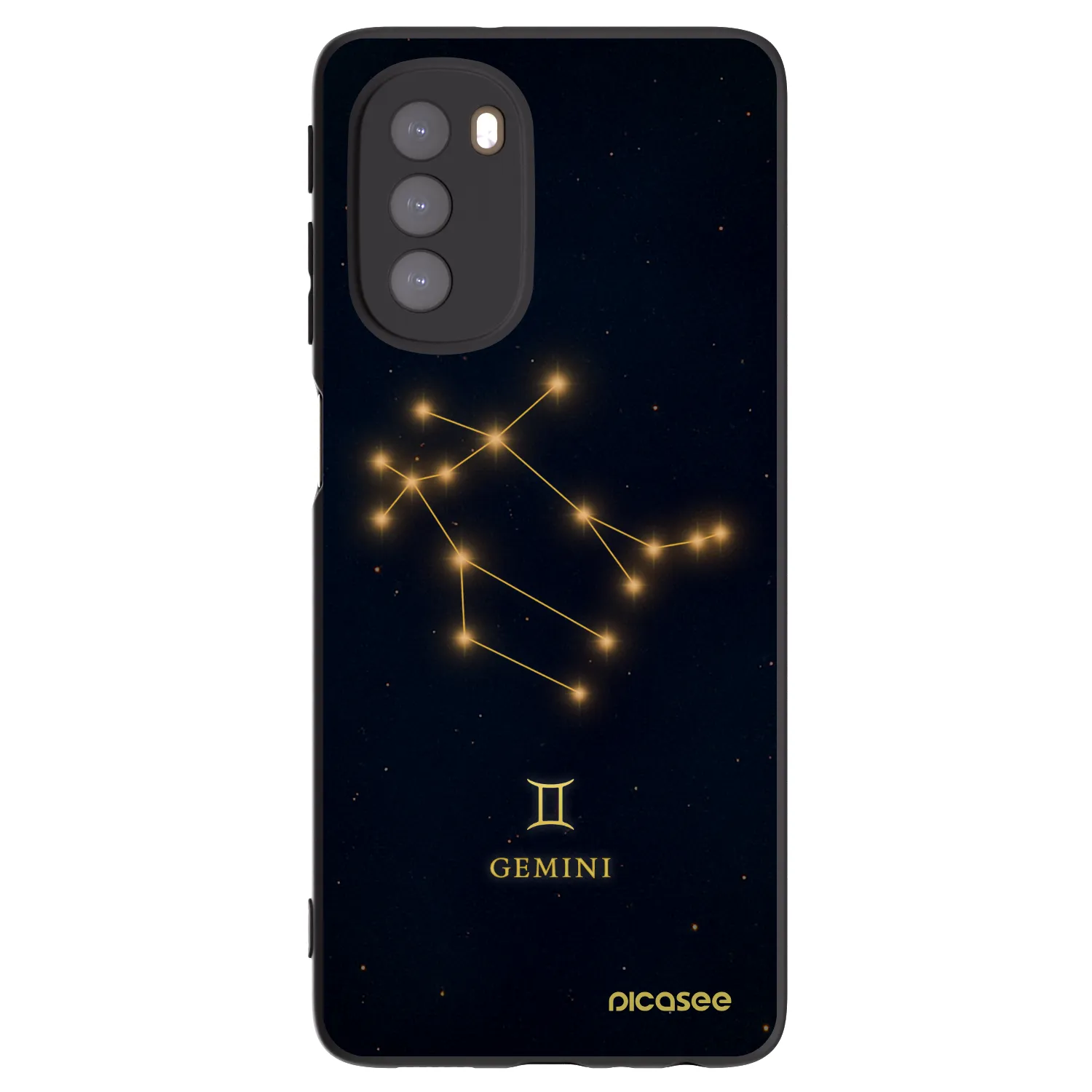 Picasee crna silikonska maskica za Motorola Moto G51 - GEMINI
