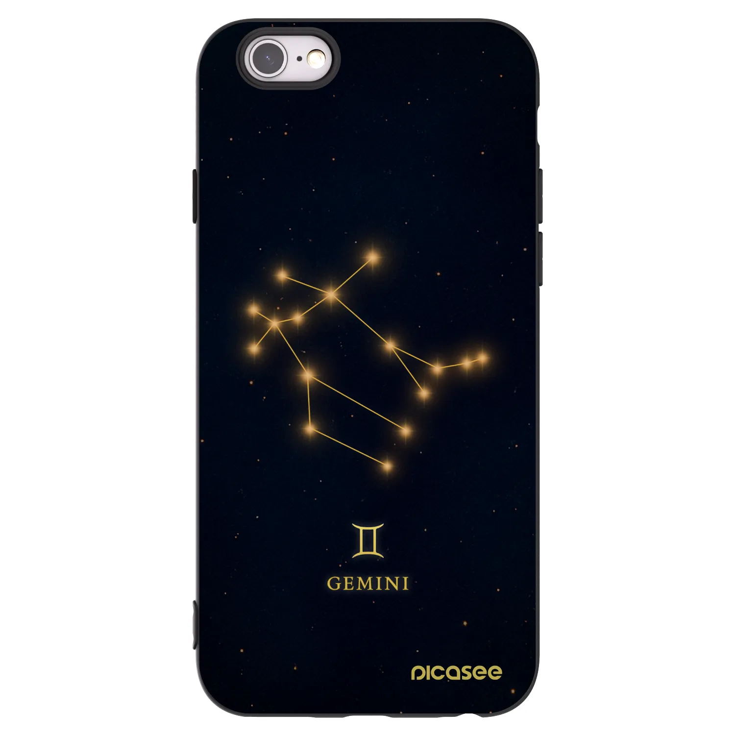 Picasee crna silikonska maskica za Apple iPhone 6/6S - GEMINI