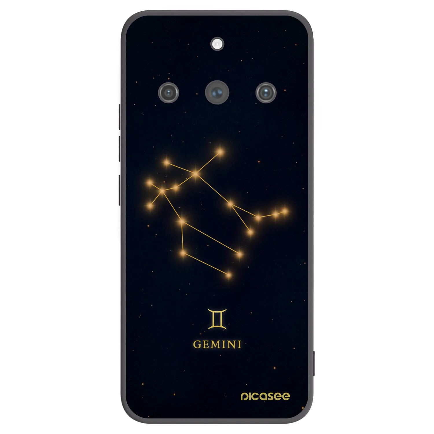 Picasee crna silikonska maskica za Realme 11 Pro+ - GEMINI